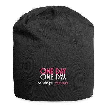 Alles wird einen Sinn ergeben! - Jersey-Beanie - Schwarz - Vorne