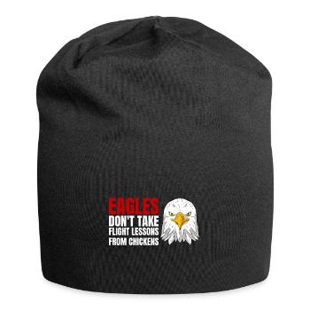 Les aigles ne prennent pas de leçons de vol des poulets - Bonnet en jersey - noir - Devant