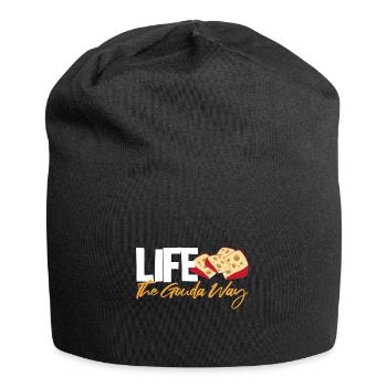 Gouda cheese design for Gouda Fnas and Charcuterie - Jersey Beanie - black - Front