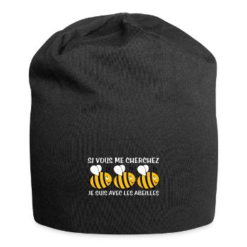 Cadeau agriculteur éleveur de abeilles - Bonnet en jersey - noir - Devant