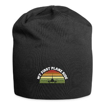 Vacation Trip My First Airplane Ride Traveler - Jersey Beanie - black - Front