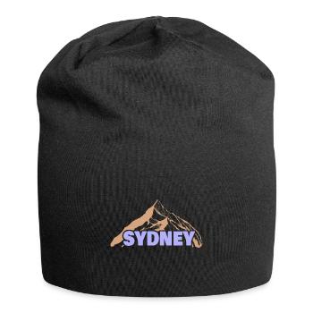 Sydney als Geschenkidee - Jersey-Beanie - Schwarz - Vorne