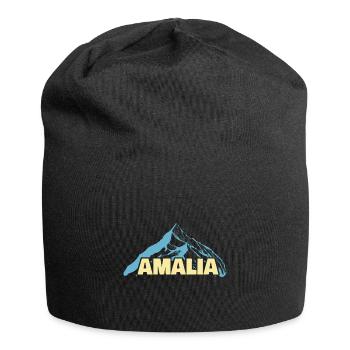 Amalia as a woman's name - Jersey Beanie - black - Front