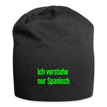 Ich verstehe nur Spanisch - Jersey-Beanie - Schwarz - Vorne