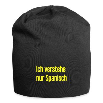 Ich verstehe nur Spanisch - Jersey-Beanie - Schwarz - Vorne