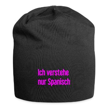 Ich verstehe nur Spanisch - Jersey-Beanie - Schwarz - Vorne
