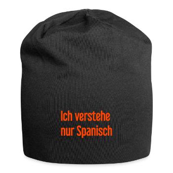 Ich verstehe nur Spanisch - Jersey-Beanie - Schwarz - Vorne