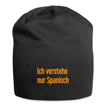 Ich verstehe nur Spanisch - Jersey-Beanie - Schwarz - Vorne