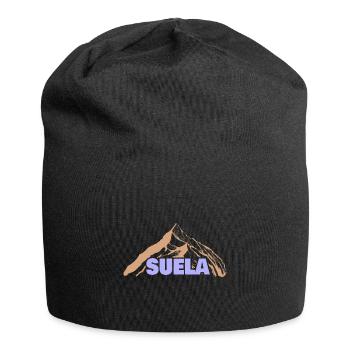 Geschenkidee Suela - Jersey-Beanie - Schwarz - Vorne
