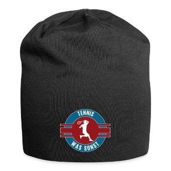 Tennis Tennisspieler Tennisfan Tennisspiel - Jersey-Beanie - Schwarz - Vorne