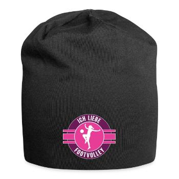 Ich Liebe Footvolley Footvolleyerin Team Mannschaf - Jersey-Beanie - Schwarz - Vorne