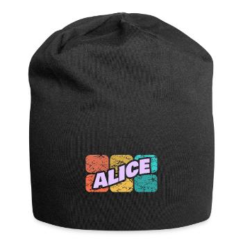 Geschenk für Alice - Jersey-Beanie - Schwarz - Vorne