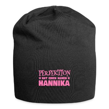 Nom de la femme Hannika - Bonnet en jersey - noir - Devant