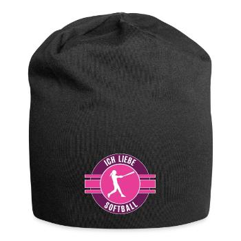 Ich Liebe Softball Softballerin Team Mannschaft - Jersey-Beanie - Schwarz - Vorne