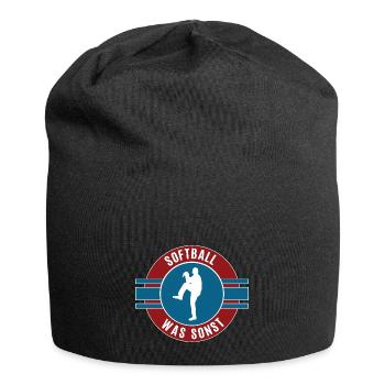 Softball Was Sonst Softballer Team Mannschaft - Jersey-Beanie - Schwarz - Vorne