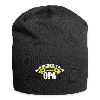 Weltbester Hunde Opa Hund Großvater Hundehalter - Jersey-Beanie - Schwarz - Vorne