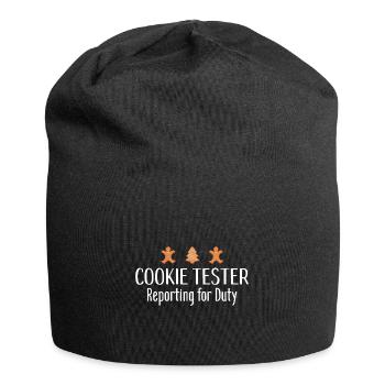 Weihnachten - Jersey-Beanie - Schwarz - Vorne
