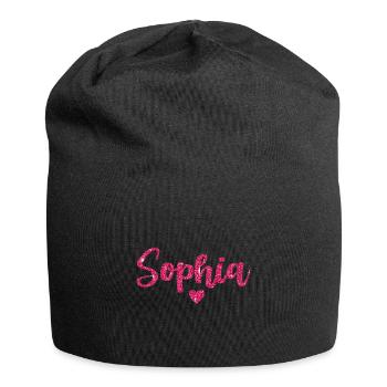 Sophia Heart Pink - Jersey Beanie - black - Front