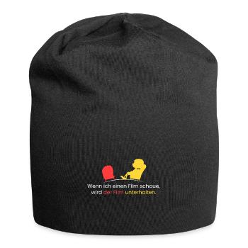 Wenn ich einen Film schaue - Jersey-Beanie - Schwarz - Vorne