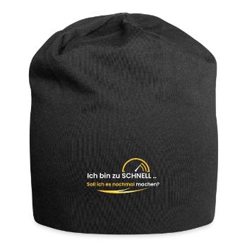 Ich bin zu schnell - Jersey-Beanie - Schwarz - Vorne