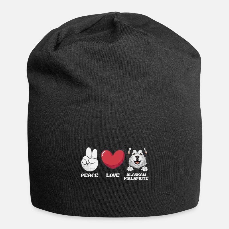 Alaskan Malamute Dog - Jersey Beanie - black