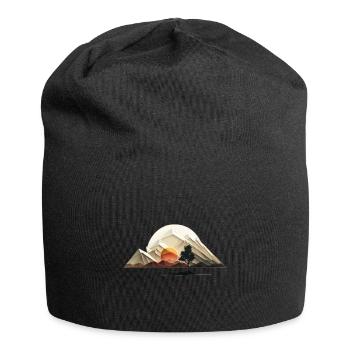 Landschaft - Jersey-Beanie - Schwarz - Vorne