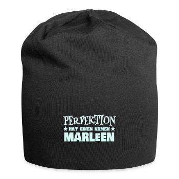 Frauenname Marleen - Jersey-Beanie - Schwarz - Vorne