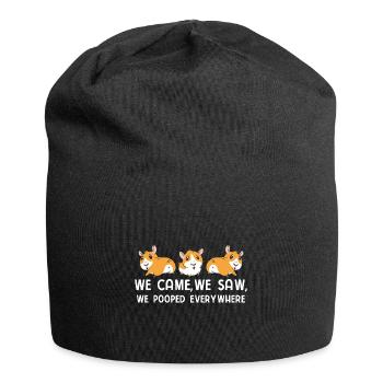 Nagetier Meerschwein Meerschweinchen - Jersey-Beanie - Schwarz - Vorne