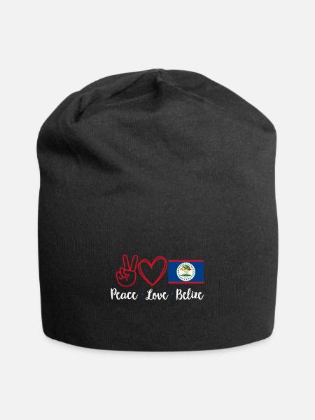 Belize Flagge Belizer - Jersey-Beanie - Schwarz