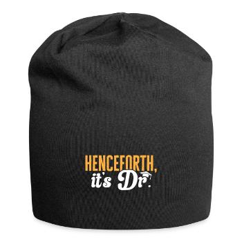 PhD Graduate Doktorgrad Ph.D. Promotion - Jersey-Beanie - Schwarz - Vorne