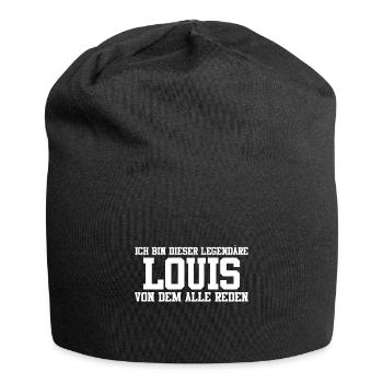 Louis Name Design - Jersey-Beanie - Schwarz - Vorne