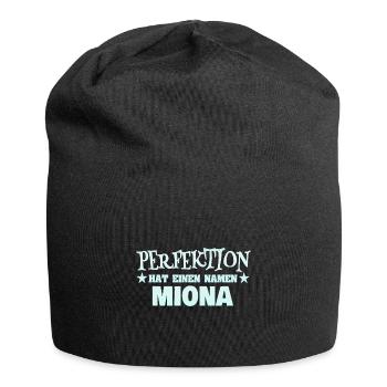 Frauenname Miona - Jersey-Beanie - Schwarz - Vorne