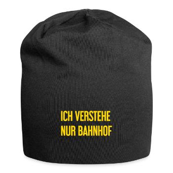 Ich verstehe nur Bahnhof - Jersey-Beanie - Schwarz - Vorne