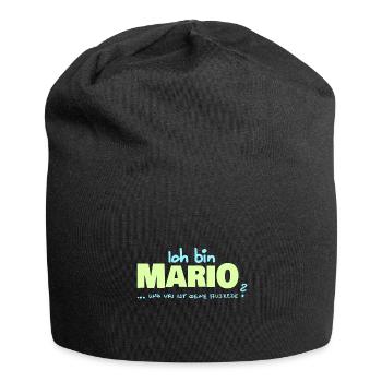 Cadeau pour Mario - Bonnet en jersey - noir - Devant