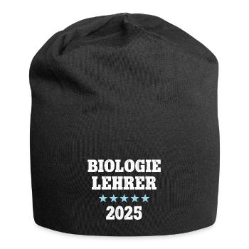 Biologie Lehrer 2025 Biolehrer Studium Lehramt - Jersey-Beanie - Schwarz - Vorne