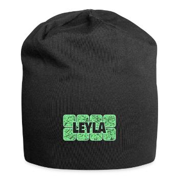 Vorname Leyla - Jersey-Beanie - Schwarz - Vorne