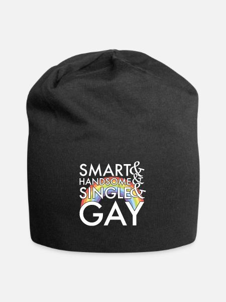 Schlau Hübsch Single und Schwul - Jersey-Beanie - Schwarz