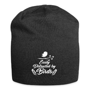 bird watching - Jersey Beanie - charcoal grey - Front