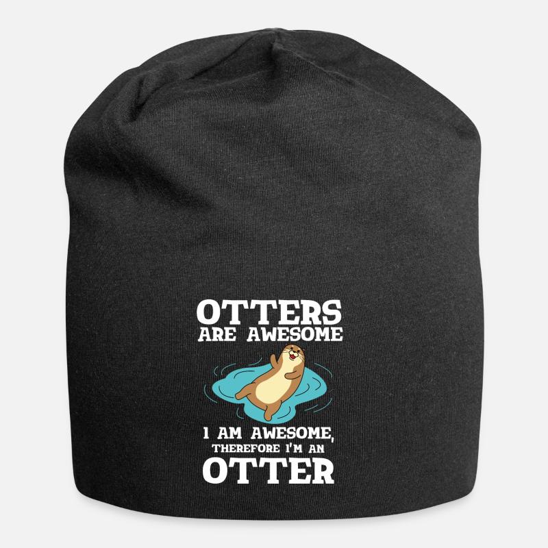 otter - Jersey Beanie - black