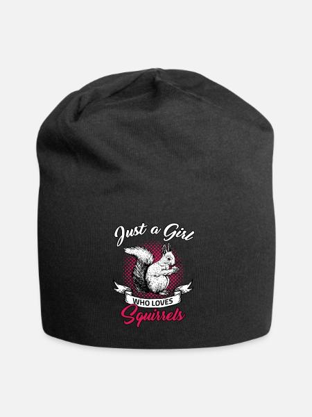 squirrel - Jersey Beanie - black