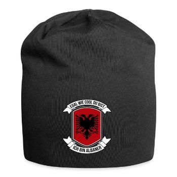 Albanien - Jersey-Beanie - Schwarz - Vorne
