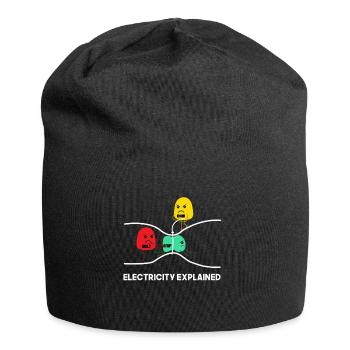 Électricien électricien électricien artisan - Bonnet en jersey - noir - Devant