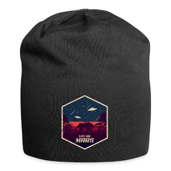 Mars Tiger Alien Pluto Planet UFO Weltraum Space - Jersey-Beanie - Schwarz - Vorne