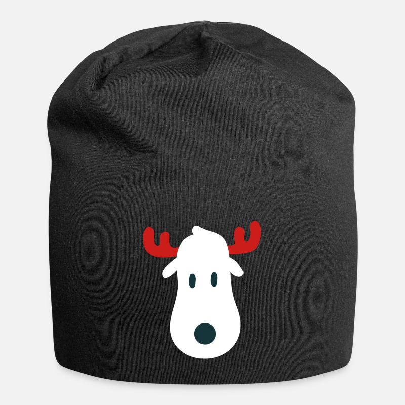 Renne de Noël - Bonnet en jersey - noir