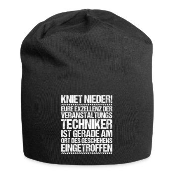 Veranstaltungstechniker Event Technician - Jersey-Beanie - Schwarz - Vorne