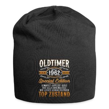 Oldtimer Baujahr Jahrgang 1962 Geburtstag Geschenk - Jersey-Beanie - Schwarz - Vorne