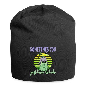 Depressionen Depression Frosch - Jersey-Beanie - Schwarz - Vorne