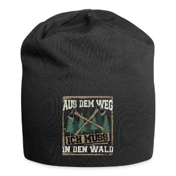 Aus dem Weg ich muss in den Wald - Jersey-Beanie - Schwarz - Vorne
