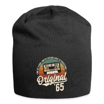 Original 1965 Jahrgang Vintage Geburtstag Retro - Jersey-Beanie - Schwarz - Vorne