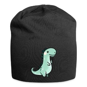 Cute crayon dinosaur - Jersey Beanie - black - Front